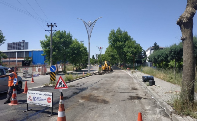 Gebze'de yol  çalışmaları