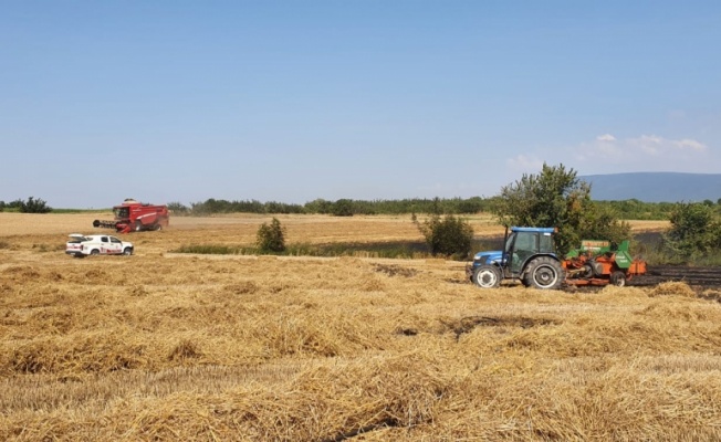 Balıkesir'de tarım arazisinde çıkan yangın söndürüldü