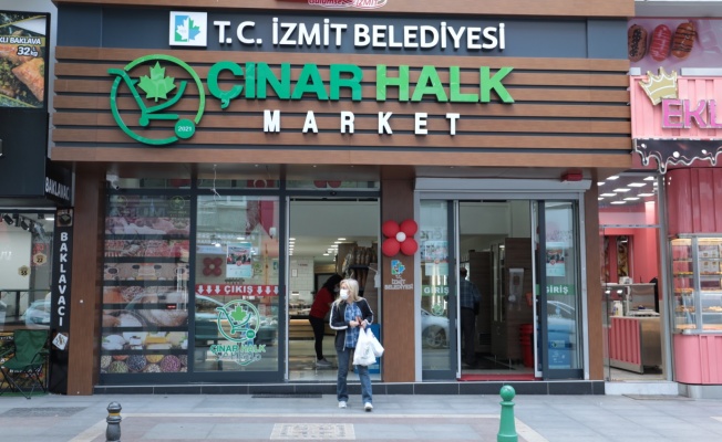 Çınar Halk Market’e   vatandaştan yoğun ilgi