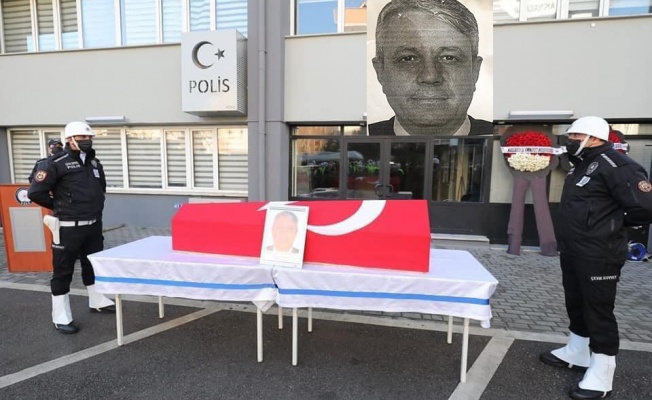 Polis memuru son yolculuğuna uğurlandı