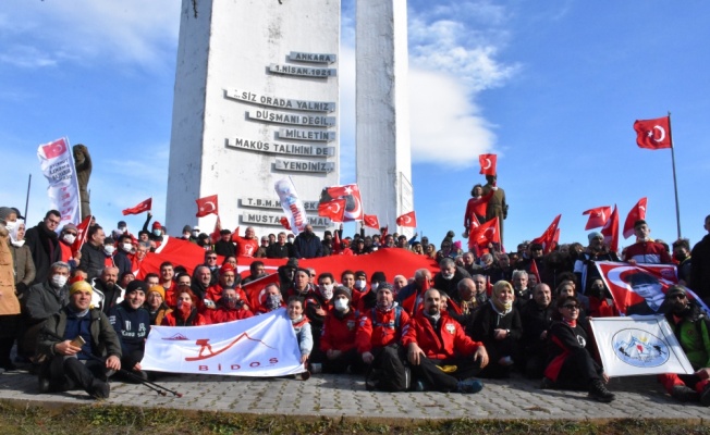 Birinci İnönü Zaferi'nin 101'inci yılında Metristepe'ye yürüdüler