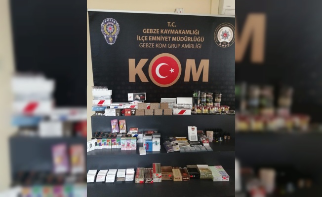 Gebze polisinden kaçak tütün ve makaron operasyonu