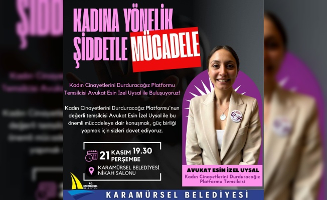 Karamürsel'de Kadına Yönelik Şiddetle Mücadele Semineri