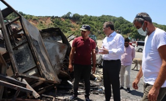 CHP yangın mağduru balıkçıların yanında