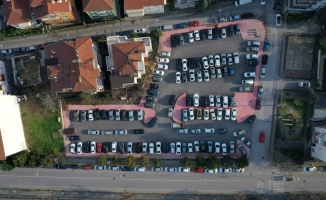 84 araçlık açık otopark yapıldı