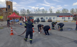 İtfaiyeden Polisan acil durum ekiplerine eğitim